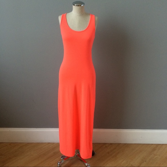 Heart Hips Dresses & Skirts - Bright Racerback orange maxi dress by Heart Hips